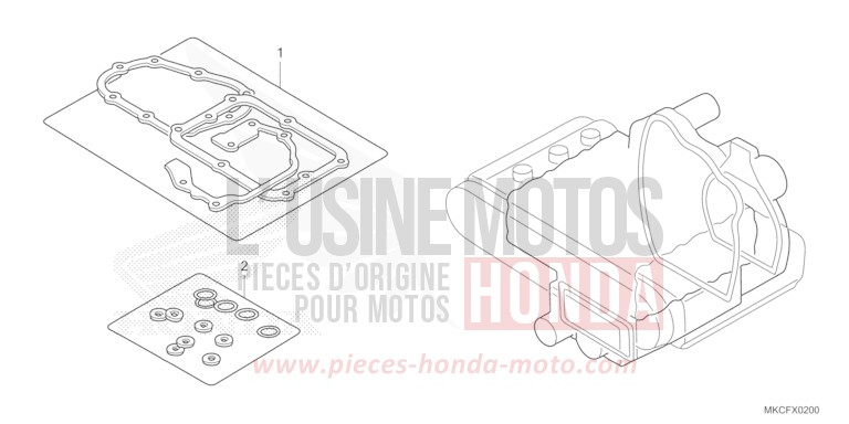 GASKET KIT B for Gold Wing MAT JEANS BLUE MATALLIC (PB417) from 2022